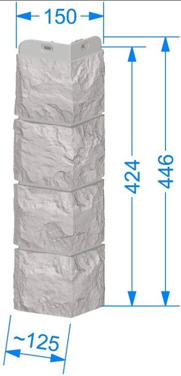 Наружный угол для фасадных панелей, Premium, Dufour, Шатель